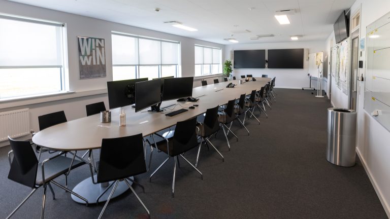 Skærme i beredskabslokale